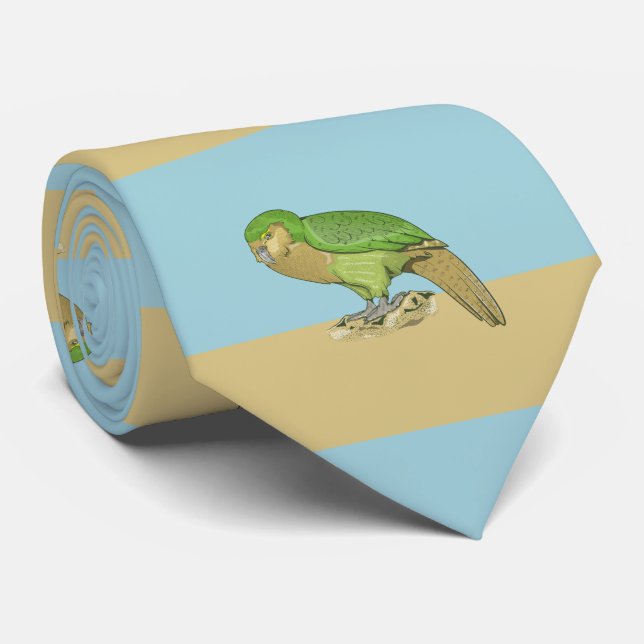Corbata Ilustracion Kakapo (Enrollado)