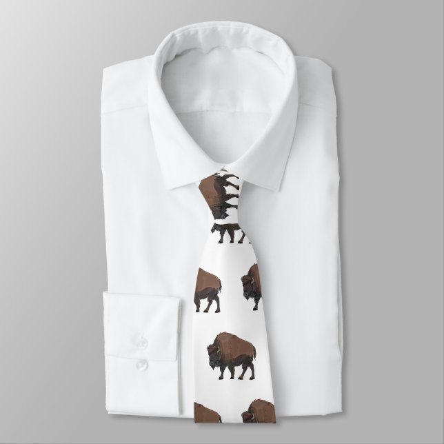 Corbata Ilustracion personalizado Bison (Atado)