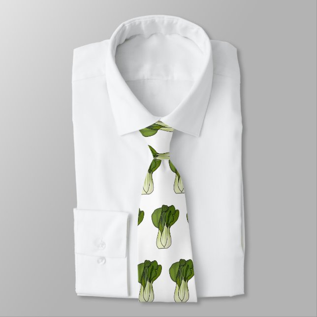 Corbata Ilustracion personalizado Bok choy (Atado)