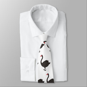 Corbata Ilustracion personalizado cisne negro
