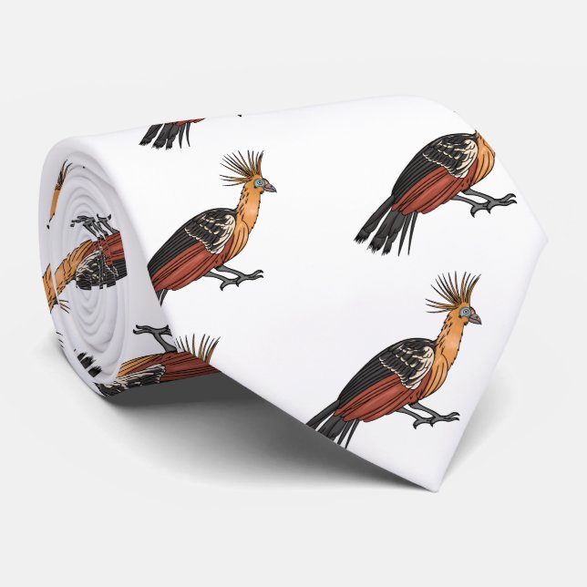 Corbata Ilustracion personalizado de aves de Hoatzin (Enrollado)