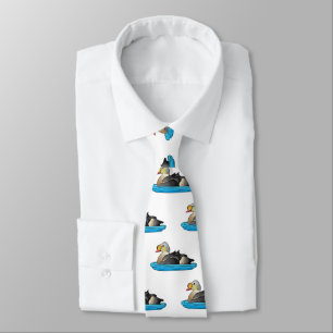 Corbata Ilustracion personalizado de aves King eider
