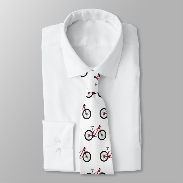 Corbata Ilustracion personalizado de bicicletas (Atado)