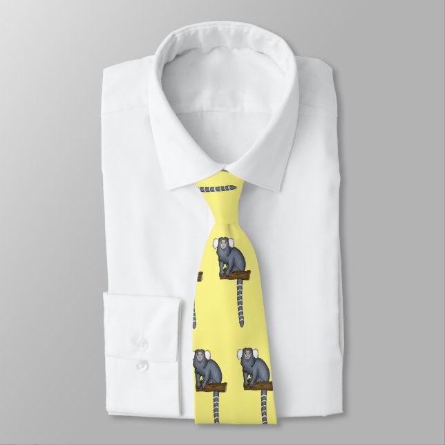 Corbata Ilustracion personalizado de marmoset común (Atado)