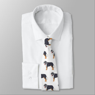 Corbata Ilustracion personalizado de perro de montaña de B