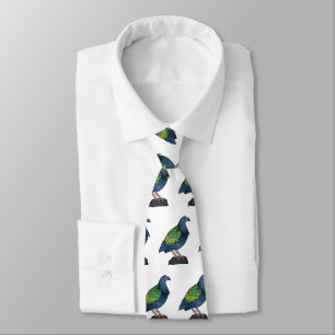 Corbata Ilustracion personalizado de pichón de Nicobar
