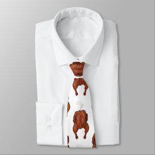 Corbata Ilustracion personalizado de pollo asado