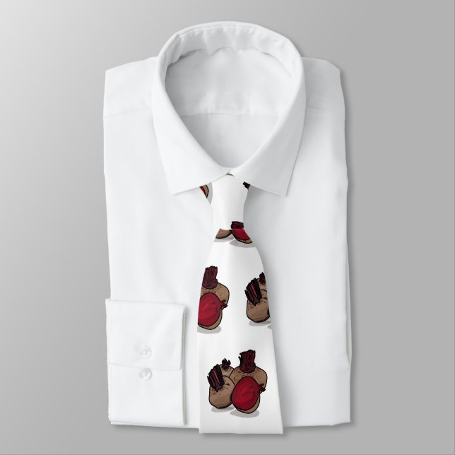 Corbata Ilustracion personalizado de remolacha (Atado)