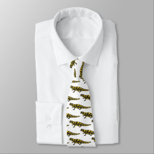 Corbata Ilustracion personalizado de salamandra tigre
