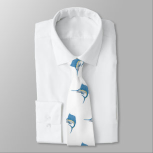 Corbata Ilustracion personalizado divertido de pez espada