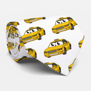 Corbata Ilustracion personalizado divertido de taxi amaril