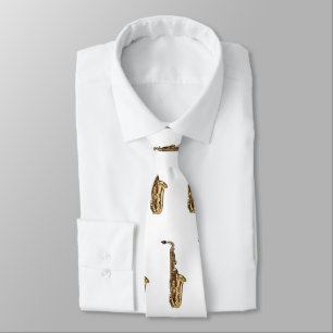 Corbata Ilustracion personalizado saxofón