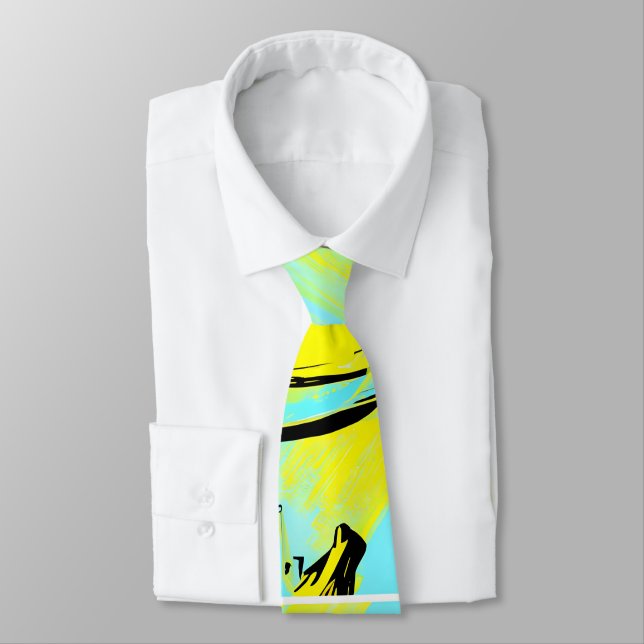 Corbata Ilustración Retro de Plátanos (Atado)