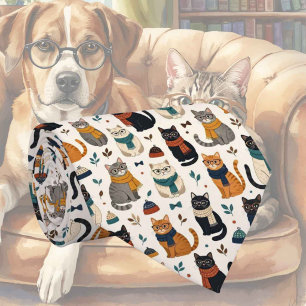 Corbata Ilustraciones de gato hipster con gafas