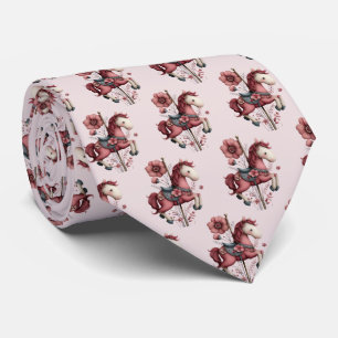 Corbata Imagen de patrón de caballo de carrusel caprichoso
