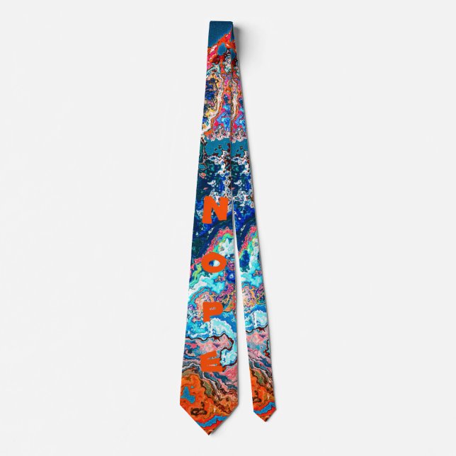 Corbata Imitación de Piedra Alien Agate y tu palabra (Anverso)