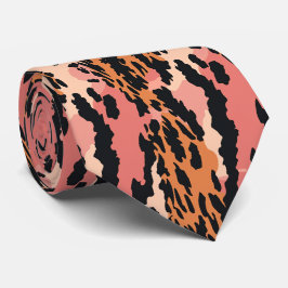 Corbata Impresión animal moderna y colorida