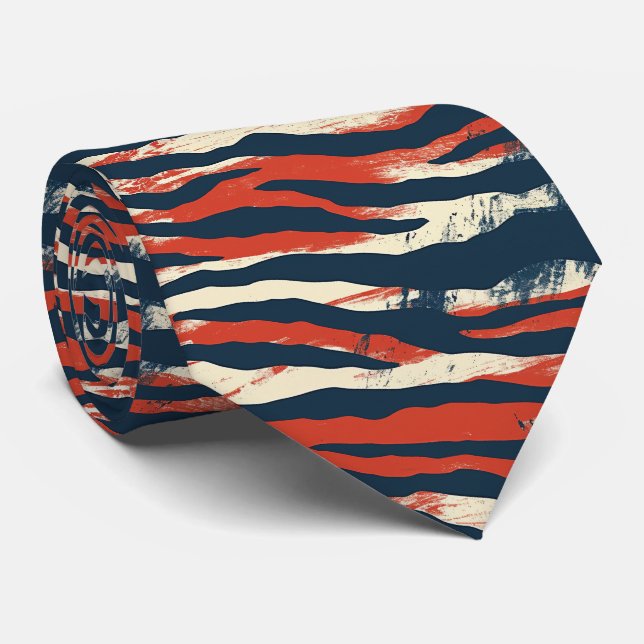 Corbata Impresión animal moderna y colorida (Enrollado)