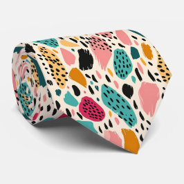 Corbata Impresión animal moderna y colorida