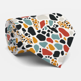 Corbata Impresión animal moderna y colorida