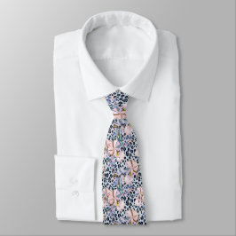 Corbata Impresión animal y flores
