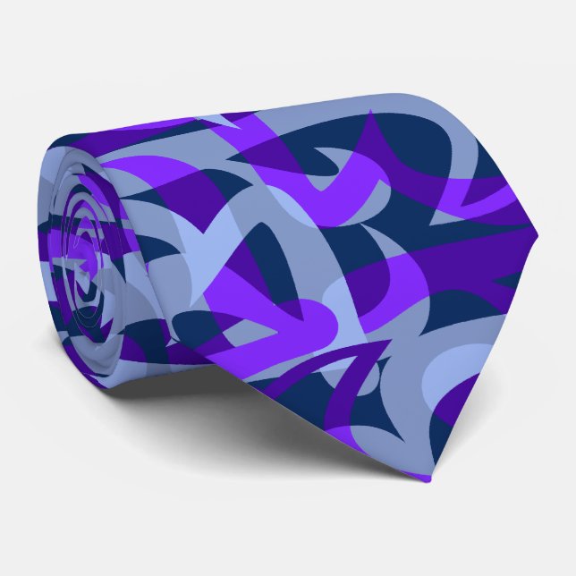 Corbata Impresión bilateral retra abstracta de la (Enrollado)
