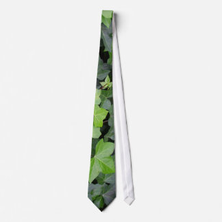 Corbata Impresión botánica de marfil verde