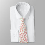 Corbata Impresión de animales de leopardo rosa de moda<br><div class="desc">Corbata de cuello con estampado de leopardo moderno y elegante. Este patrón de impresión animal fue pintado a mano.</div>