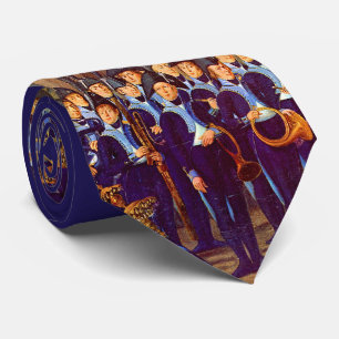 Corbata impresión de banda militar europea circa 1800