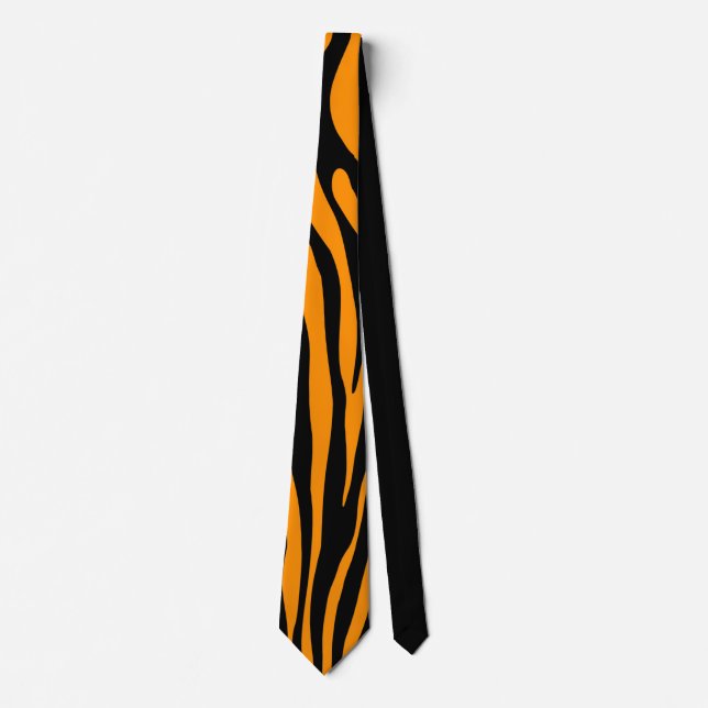 Corbata Impresión de cebra Naranja Princeton (Anverso)
