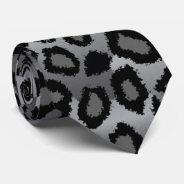 Corbata Impresión de Jaguar negro y gris