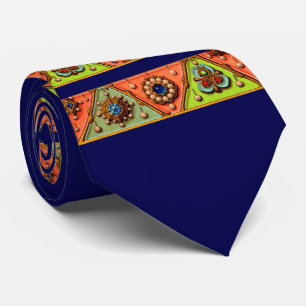 Corbata Impresión de joyas renacentistas
