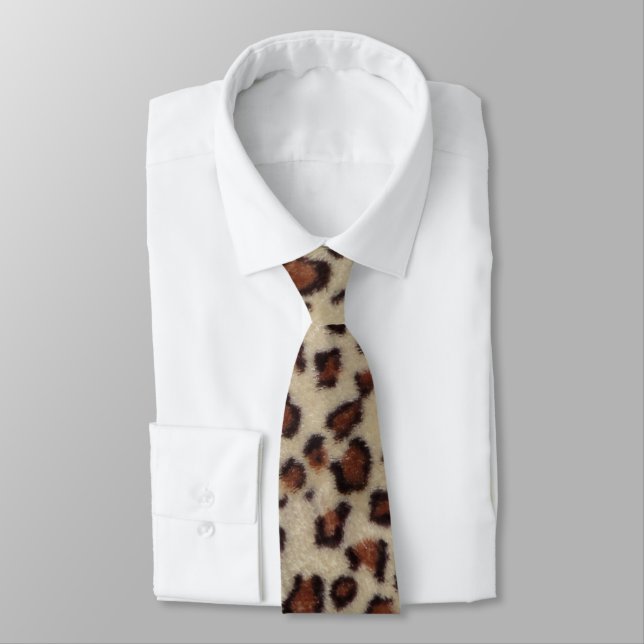 Corbata Impresión de leopardo (Atado)