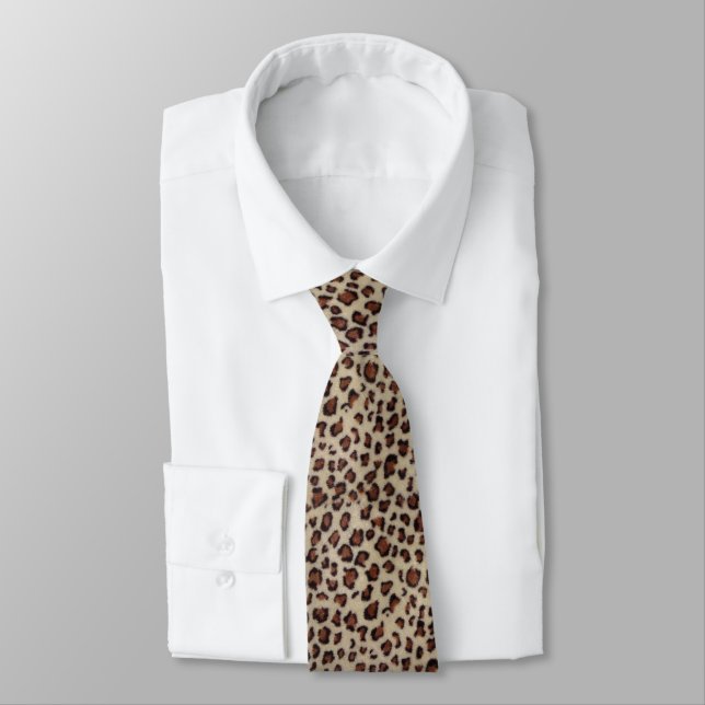 Corbata Impresión de leopardo (Atado)