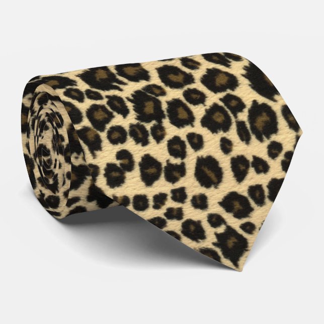 Corbata Impresión de leopardo (Enrollado)