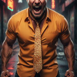 Corbata Impresión de leopardo salvaje de Safari