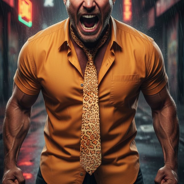 Corbata Impresión de leopardo salvaje de Safari (Subido por el creador)