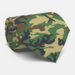 Corbata Impresión de Militairy Camo del arbolado