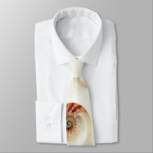 Corbata Impresión de Nautilus con canillas blancas
