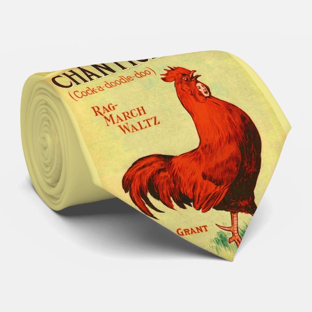 Corbata Impresión de partitura de 1910 Chanticleer  (Enrollado)