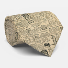 Corbata Impresión de periódico vintage
