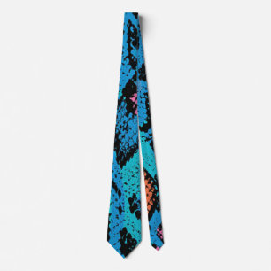 Corbata Impresión de serpientes azules
