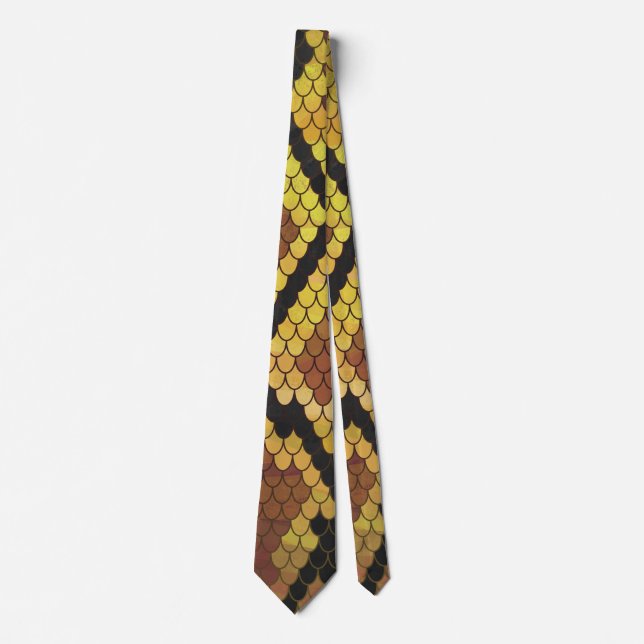 Corbata Impresión de Snack Brown y Gold (Anverso)
