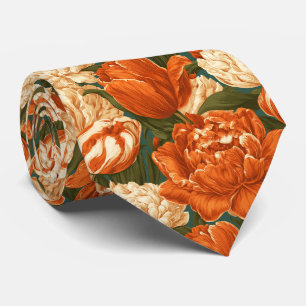 Corbata Impresión de Tulipán Día del Padre Boda de Flor Si
