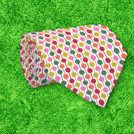 Corbata Impresión geométrica retro Navidades con patrones 