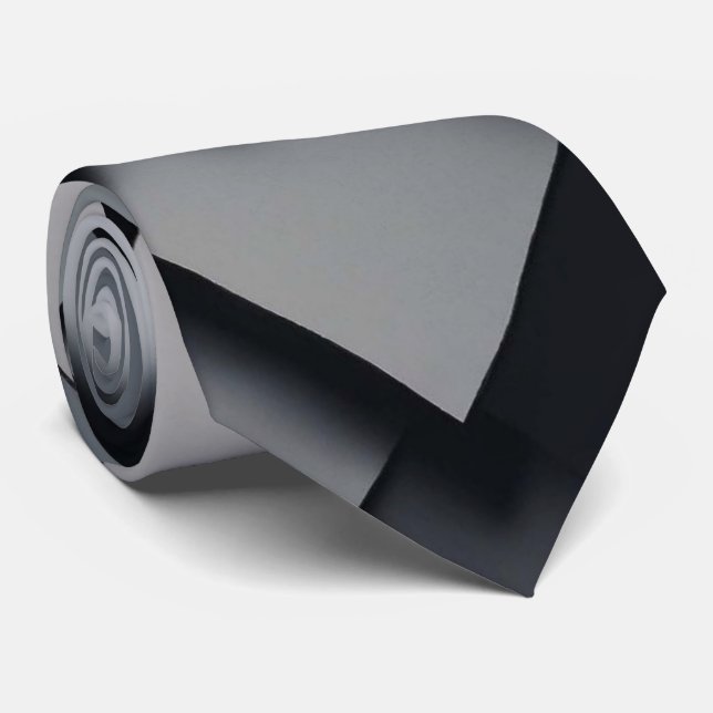 Corbata Impresión gris de lujo 3D (Enrollado)