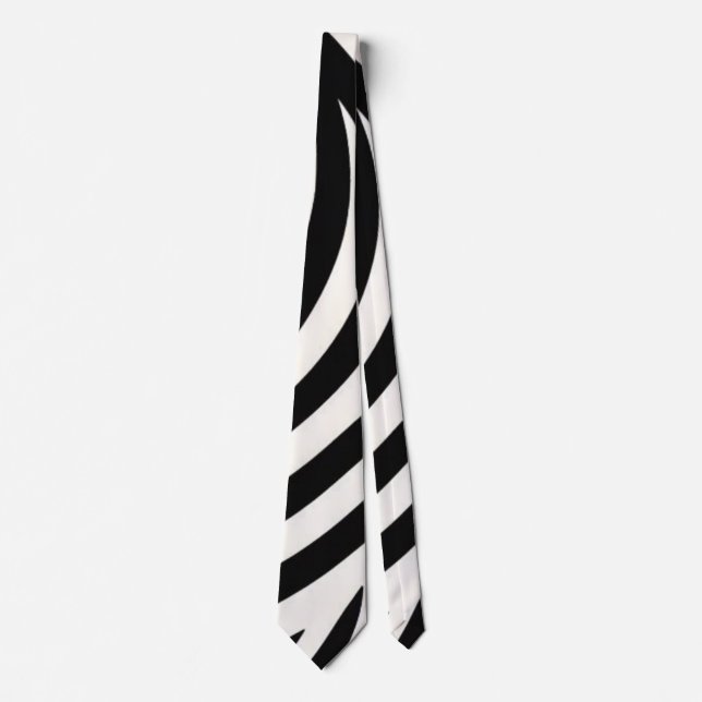 Corbata Impresión moderna de rayas de cebra (Anverso)