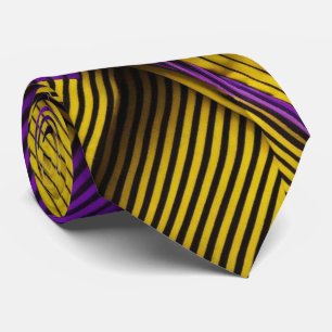 Corbata Impresión púrpura de oro de color de agua única de