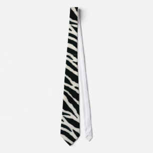Corbata Impresión RAB Rockabilly Zebra Color negro y blanc