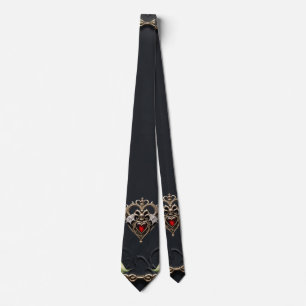 Corbata Impresionante corazón gótico
